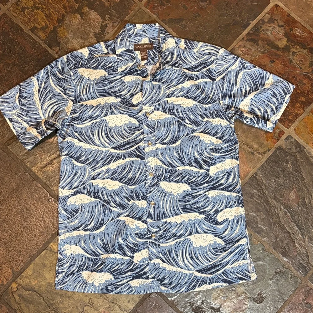 Cooke Street Ocean Wave Print Shirt - Picture 12 of 12
